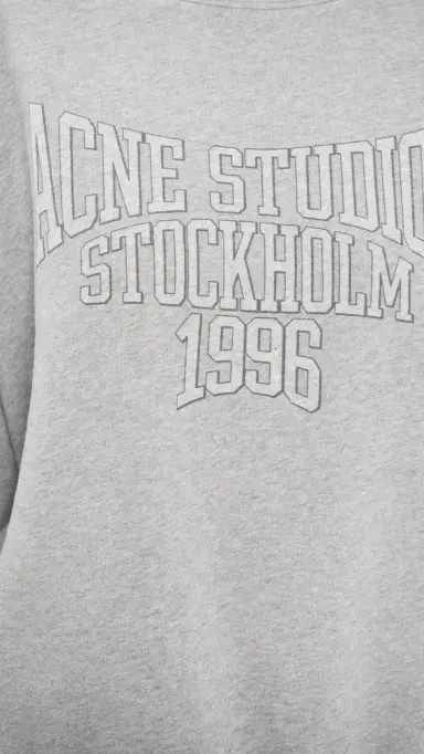 Acne Studios Funnel Neck Sweatshirt Grey Melange L | Thumbnail 6 Acne Studios Funnel Neck Sweatshirt Grey Melange L | Thumbnail 6