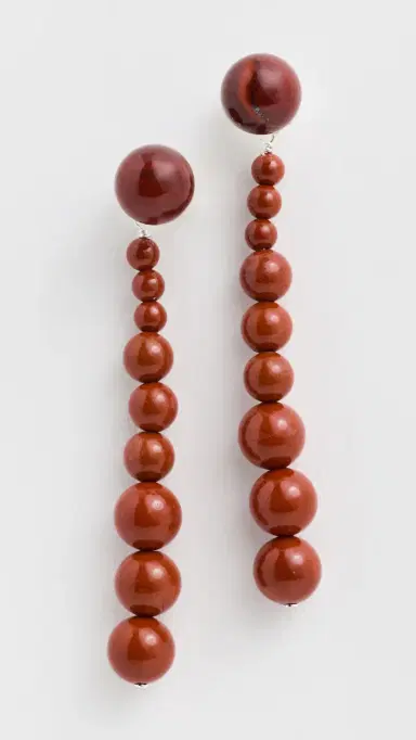 Dévé Mini Calanques Earrings Red Jasper One Size | Thumbnail 2 Dévé Mini Calanques Earrings Red Jasper One Size | Thumbnail 2