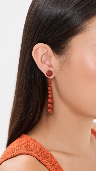 Dévé Mini Calanques Earrings Red Jasper One Size | Thumbnail 3 Dévé Mini Calanques Earrings Red Jasper One Size | Thumbnail 3