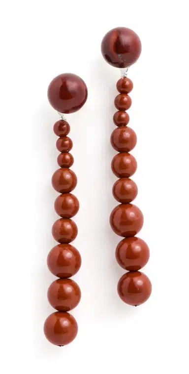 Dévé Mini Calanques Earrings Red Jasper One Size | Thumbnail 1 Dévé Mini Calanques Earrings Red Jasper One Size | Thumbnail 1