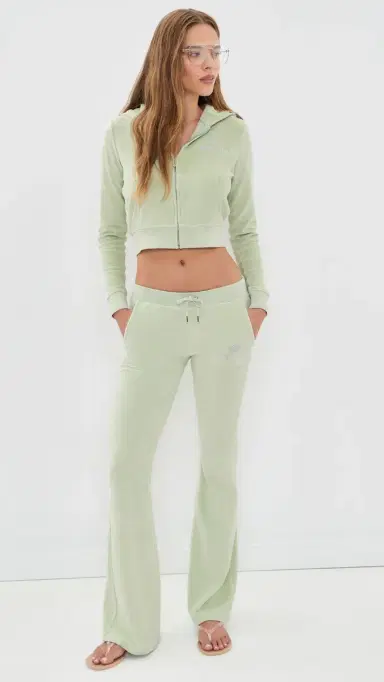 Sporty & Rich Juicy cript Velour Zip Hoodie age | Thumbnail 5 Sporty & Rich Juicy cript Velour Zip Hoodie age | Thumbnail 5