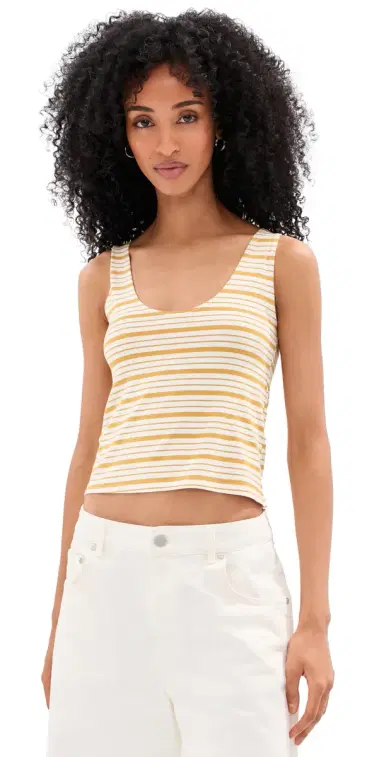 LE BOP Louise Cropped Stripe Tank | Thumbnail 1 LE BOP Louise Cropped Stripe Tank | Thumbnail 1