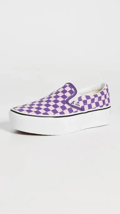 Vans Classic Slip On Stackform Sneakers Checkerboard Pale Pink/Purple M 5.5/ W 7 | Thumbnail 2 Vans Classic Slip On Stackform Sneakers Checkerboard Pale Pink/Purple M 5.5/ W 7 | Thumbnail 2