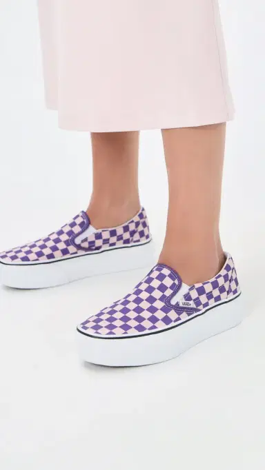 Vans Classic Slip On Stackform Sneakers Checkerboard Pale Pink/Purple M 5.5/ W 7 | Thumbnail 3 Vans Classic Slip On Stackform Sneakers Checkerboard Pale Pink/Purple M 5.5/ W 7 | Thumbnail 3