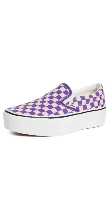 Vans Classic Slip On Stackform Sneakers Checkerboard Pale Pink/Purple M 5.5/ W 7 | Thumbnail 1 Vans Classic Slip On Stackform Sneakers Checkerboard Pale Pink/Purple M 5.5/ W 7 | Thumbnail 1