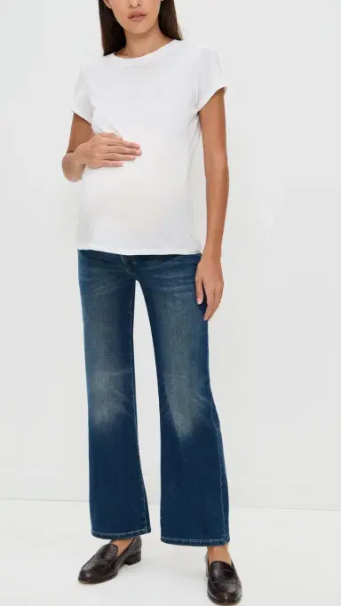 DL1961 Karmine Refined Wide Leg High Rise Maternity Jeans Clearwater (Highluxe) | Thumbnail 2 DL1961 Karmine Refined Wide Leg High Rise Maternity Jeans Clearwater (Highluxe) | Thumbnail 2