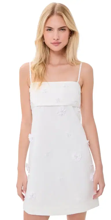 Couper Linley Embellished Mini Dress Porcelain | Thumbnail 1 Couper Linley Embellished Mini Dress Porcelain | Thumbnail 1