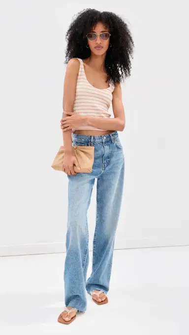 LE BOP Louise Cropped Stripe Tank Top | Thumbnail 6 LE BOP Louise Cropped Stripe Tank Top | Thumbnail 6
