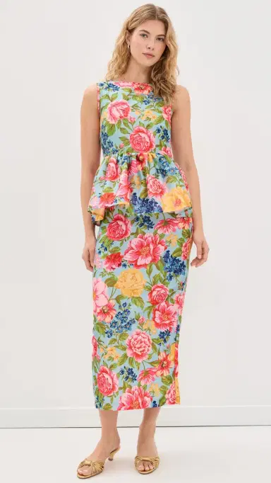 La Maregold Lillian Midi Dress ky Garden ymphony | Thumbnail 2 La Maregold Lillian Midi Dress ky Garden ymphony | Thumbnail 2