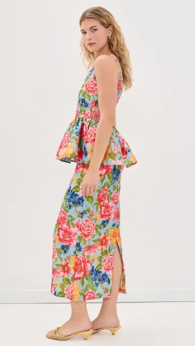 La Maregold Lillian Midi Dress ky Garden ymphony | Thumbnail 4 La Maregold Lillian Midi Dress ky Garden ymphony | Thumbnail 4