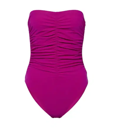 Karla Colletto Basics ruched swimsuit | Thumbnail 1 Karla Colletto Basics ruched swimsuit | Thumbnail 1