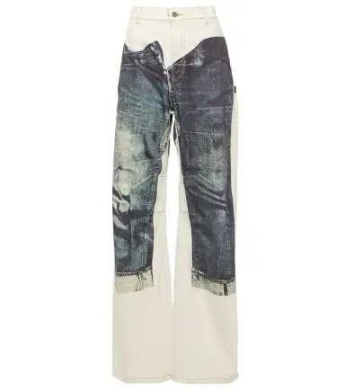Jean Paul Gaultier Tattoo Collection trompe l'Oeil wide-leg jeans | Thumbnail 1 Jean Paul Gaultier Tattoo Collection trompe l'Oeil wide-leg jeans | Thumbnail 1