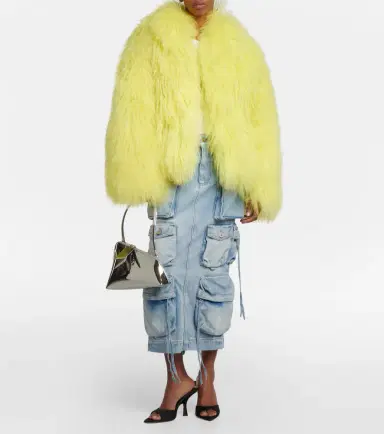 The Attico Faux fur cropped coat | Thumbnail 4 The Attico Faux fur cropped coat | Thumbnail 4