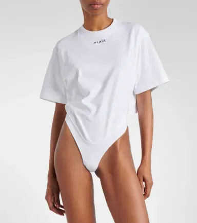 Alaïa Alaïa Fluid cotton jersey bodysuit | Thumbnail 5 Alaïa Alaïa Fluid cotton jersey bodysuit | Thumbnail 5