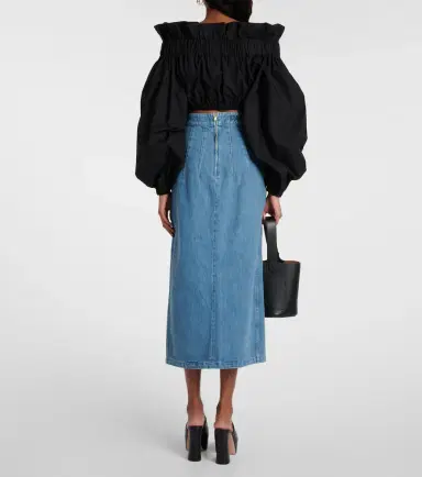 Patou Bow-detail ruffled cotton crop top | Thumbnail 3 Patou Bow-detail ruffled cotton crop top | Thumbnail 3