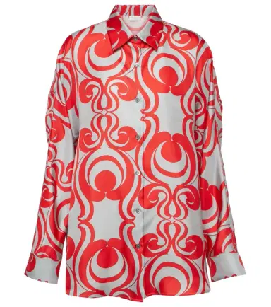 Dries Van Noten Printed silk twill shirt | Thumbnail 1 Dries Van Noten Printed silk twill shirt | Thumbnail 1