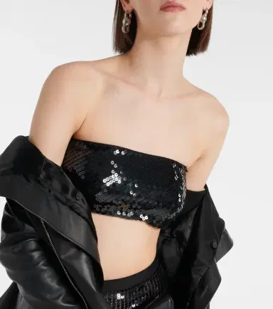 Rick Owens Lilies sequined bandeau top | Thumbnail 3 Rick Owens Lilies sequined bandeau top | Thumbnail 3