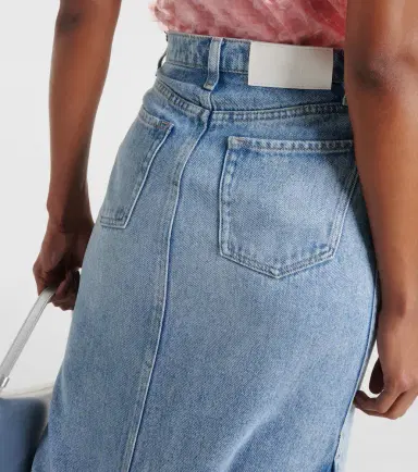 7 For All Mankind High-rise denim midi skirt | Thumbnail 6 7 For All Mankind High-rise denim midi skirt | Thumbnail 6