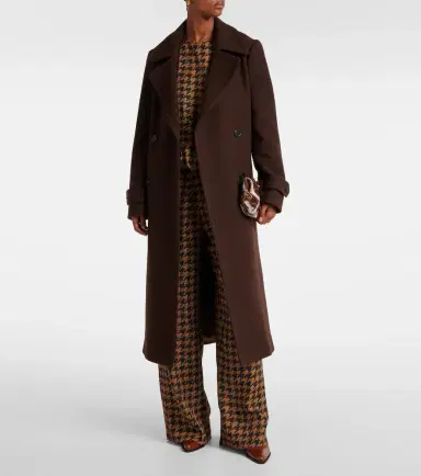 Dries Van Noten Houndstooth satin straight pants | Thumbnail 2 Dries Van Noten Houndstooth satin straight pants | Thumbnail 2