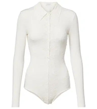 Magda Butrym Embroidered cotton-blend bodysuit | Thumbnail 1 Magda Butrym Embroidered cotton-blend bodysuit | Thumbnail 1