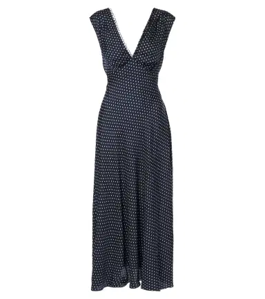 DÔEN Dôen Tahlia polka dot silk-blend midi dress | Thumbnail 1 DÔEN Dôen Tahlia polka dot silk-blend midi dress | Thumbnail 1