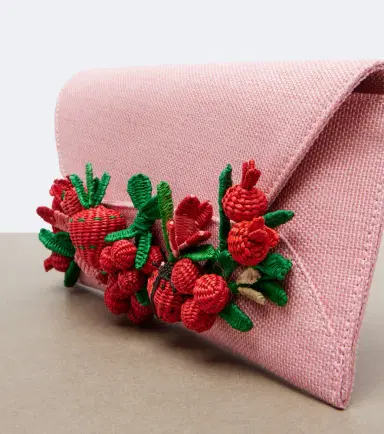 Aquazzura Botanica appliqué raffia clutch | Thumbnail 2 Aquazzura Botanica appliqué raffia clutch | Thumbnail 2