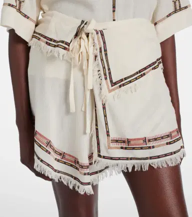 Isabel Marant Feriel embroidered fringed silk wrap skirt | Thumbnail 3 Isabel Marant Feriel embroidered fringed silk wrap skirt | Thumbnail 3