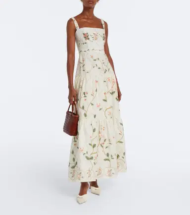 Agua by Agua Bendita Lima floral embroidered linen maxi dress | Thumbnail 2 Agua by Agua Bendita Lima floral embroidered linen maxi dress | Thumbnail 2