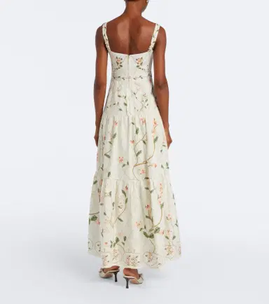 Agua by Agua Bendita Lima floral embroidered linen maxi dress | Thumbnail 3 Agua by Agua Bendita Lima floral embroidered linen maxi dress | Thumbnail 3