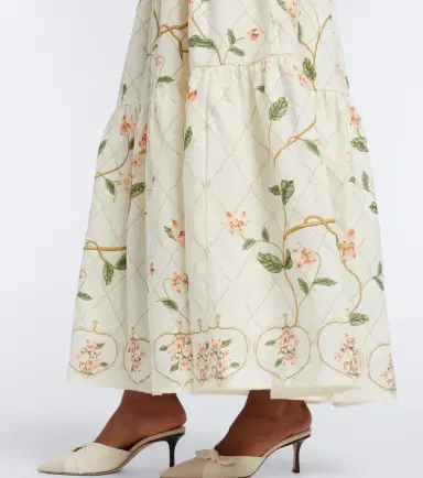Agua by Agua Bendita Lima floral embroidered linen maxi dress | Thumbnail 4 Agua by Agua Bendita Lima floral embroidered linen maxi dress | Thumbnail 4