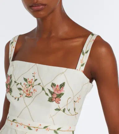 Agua by Agua Bendita Lima floral embroidered linen maxi dress | Thumbnail 5 Agua by Agua Bendita Lima floral embroidered linen maxi dress | Thumbnail 5
