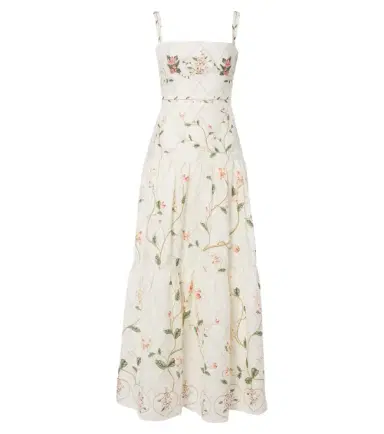 Agua by Agua Bendita Lima floral embroidered linen maxi dress | Thumbnail 1 Agua by Agua Bendita Lima floral embroidered linen maxi dress | Thumbnail 1