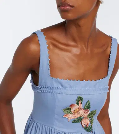 Agua by Agua Bendita Barbara embroidered linen maxi dress | Thumbnail 4 Agua by Agua Bendita Barbara embroidered linen maxi dress | Thumbnail 4
