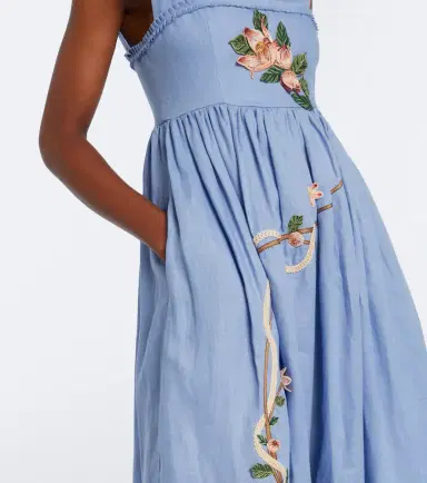 Agua by Agua Bendita Barbara embroidered linen maxi dress | Thumbnail 5 Agua by Agua Bendita Barbara embroidered linen maxi dress | Thumbnail 5