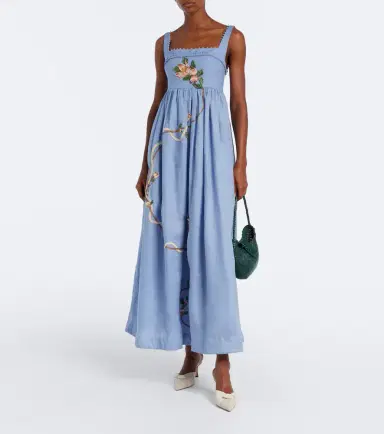 Agua by Agua Bendita Barbara embroidered linen maxi dress | Thumbnail 6 Agua by Agua Bendita Barbara embroidered linen maxi dress | Thumbnail 6