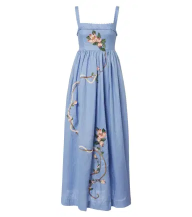 Agua by Agua Bendita Barbara embroidered linen maxi dress | Thumbnail 1 Agua by Agua Bendita Barbara embroidered linen maxi dress | Thumbnail 1