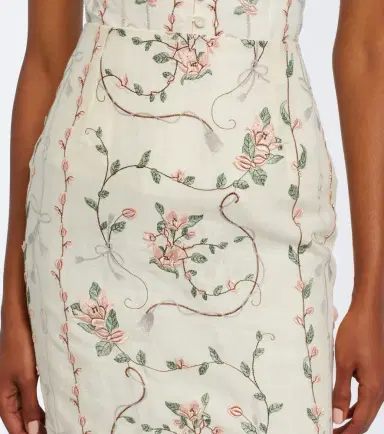 Agua by Agua Bendita Lirica floral embroidered linen maxi skirt | Thumbnail 3 Agua by Agua Bendita Lirica floral embroidered linen maxi skirt | Thumbnail 3