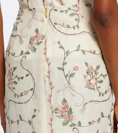 Agua by Agua Bendita Lirica floral embroidered linen maxi skirt | Thumbnail 4 Agua by Agua Bendita Lirica floral embroidered linen maxi skirt | Thumbnail 4