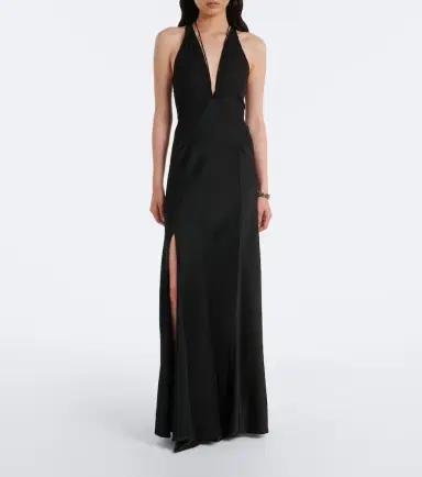 Victoria Beckham Paneled crêpe satin gown | Thumbnail 2 Victoria Beckham Paneled crêpe satin gown | Thumbnail 2