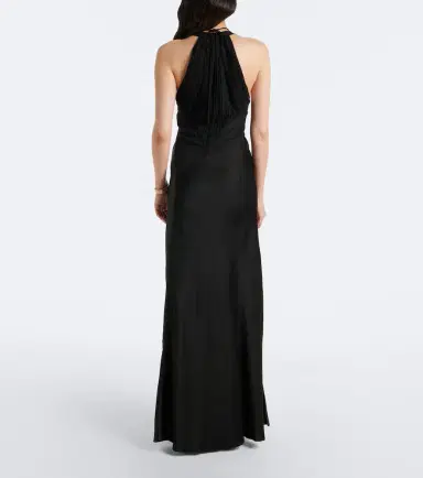 Victoria Beckham Paneled crêpe satin gown | Thumbnail 3 Victoria Beckham Paneled crêpe satin gown | Thumbnail 3