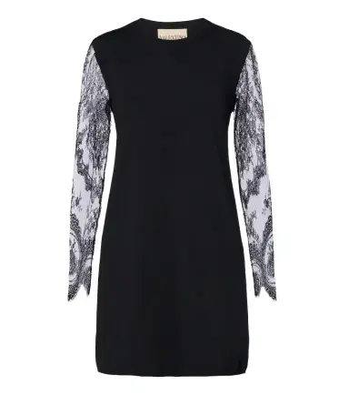 Valentino Lace-trimmed minidress | Thumbnail 1 Valentino Lace-trimmed minidress | Thumbnail 1