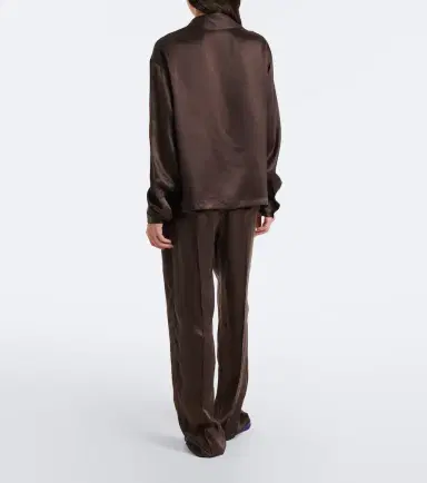 Tom Ford Silk satin straight pants | Thumbnail 4 Tom Ford Silk satin straight pants | Thumbnail 4