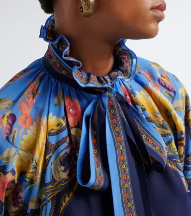 Etro Floral tie-neck silk habotai blouse | Thumbnail 2 Etro Floral tie-neck silk habotai blouse | Thumbnail 2