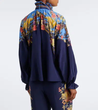 Etro Floral tie-neck silk habotai blouse | Thumbnail 6 Etro Floral tie-neck silk habotai blouse | Thumbnail 6