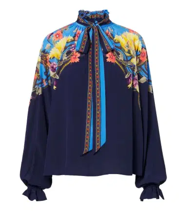 Etro Floral tie-neck silk habotai blouse | Thumbnail 1 Etro Floral tie-neck silk habotai blouse | Thumbnail 1