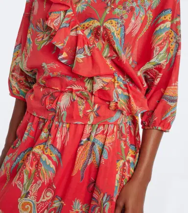Etro Floral cotton wrap top | Thumbnail 2 Etro Floral cotton wrap top | Thumbnail 2