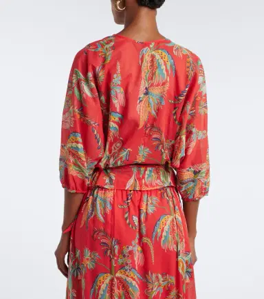 Etro Floral cotton wrap top | Thumbnail 6 Etro Floral cotton wrap top | Thumbnail 6