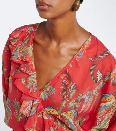 Etro Floral cotton wrap top | Thumbnail 7 Etro Floral cotton wrap top | Thumbnail 7
