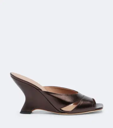 Malone Souliers Lourdes metallic leather wedge mules | Thumbnail 3 Malone Souliers Lourdes metallic leather wedge mules | Thumbnail 3