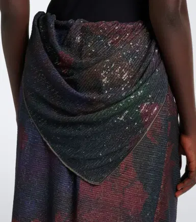 Maison Margiela Draped printed sequined midi skirt | Thumbnail 2 Maison Margiela Draped printed sequined midi skirt | Thumbnail 2